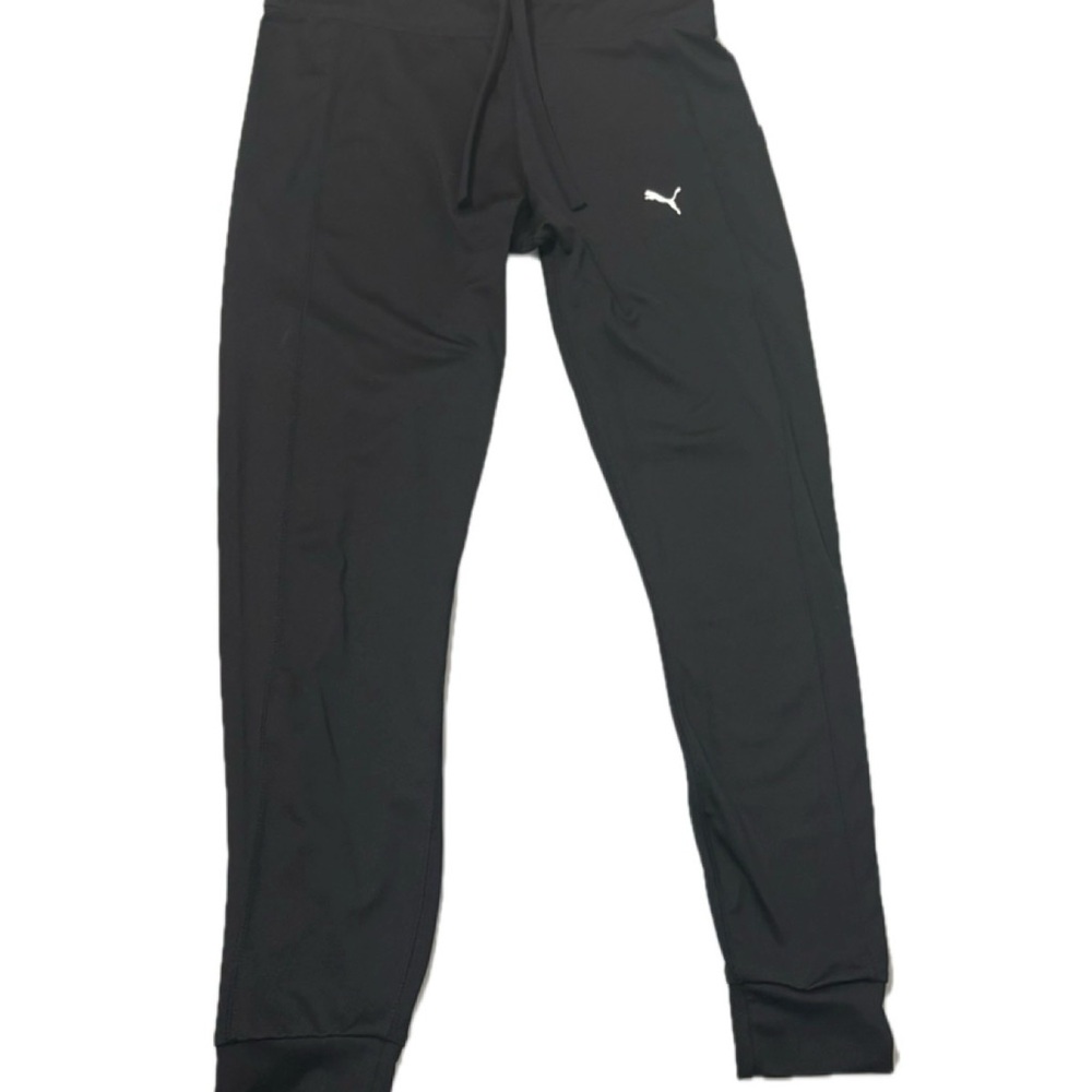 Puma Black Athletic Pants with Logo Detail